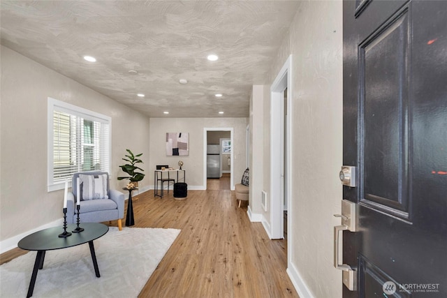 3109 N 7th St, Tacoma, WA 98406 - sitting room featuring light wood-style floors and recessed lighting