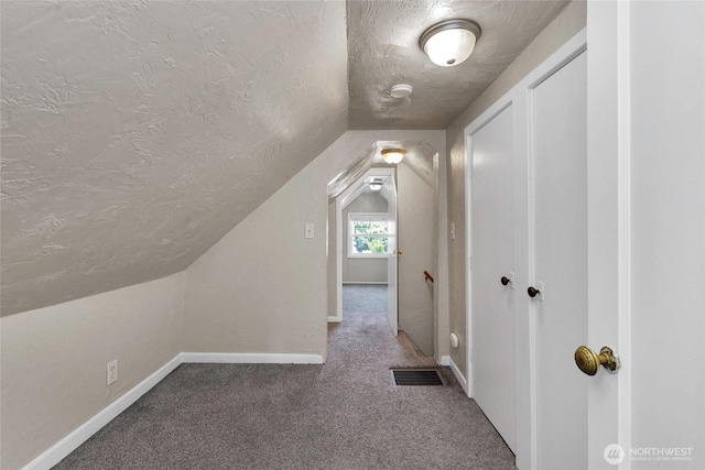 3109 N 7th St, Tacoma, WA 98406 - additional living space featuring a textured ceiling, lofted ceiling, and carpet flooring