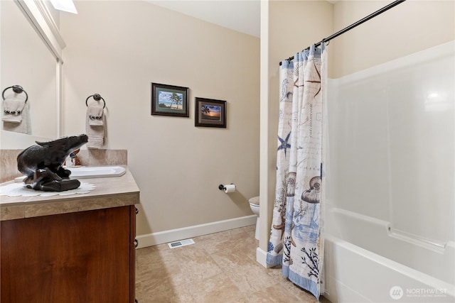 4837 Castleton Rd SW, Port Orchard, WA 98367 - bathroom featuring vanity, shower / bath combination with curtain, and tile patterned flooring