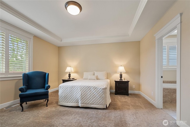 4837 Castleton Rd SW, Port Orchard, WA 98367 - carpeted bedroom with a tray ceiling and crown molding