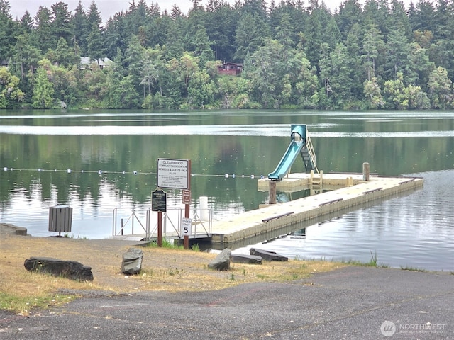 21724 E Terra Ln SE, Yelm, WA 98597 - dock featuring a water view and a forest view