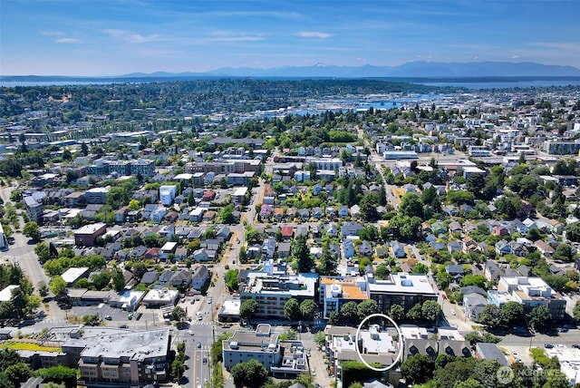 4026 Stone Way N Unit 501, Seattle, WA 98103 - aerial view of property and surrounding area with a mountain backdrop