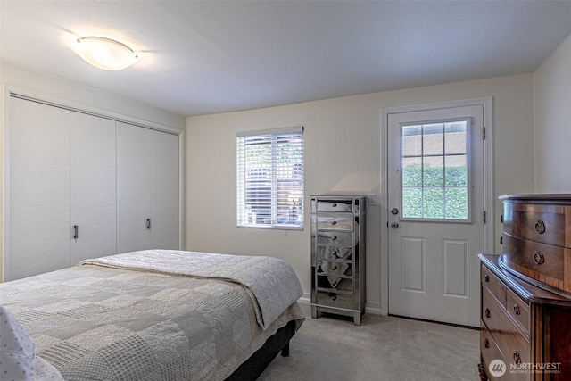 6301 Agnes Rd NE, Tacoma, WA 98422 - bedroom with light colored carpet and a closet
