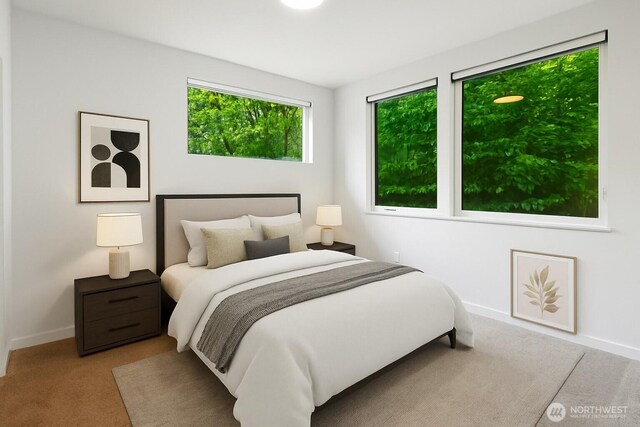 9732 Woodlawn Ave N Unit A, Seattle, WA 98103 - bedroom featuring carpet and baseboards