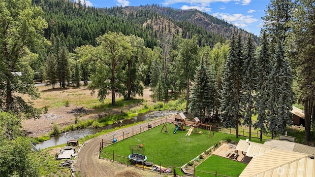 330 Swauk Creek Ln, Cle Elum, WA 98922 - drone / aerial view of a heavily wooded area and a mountainous background