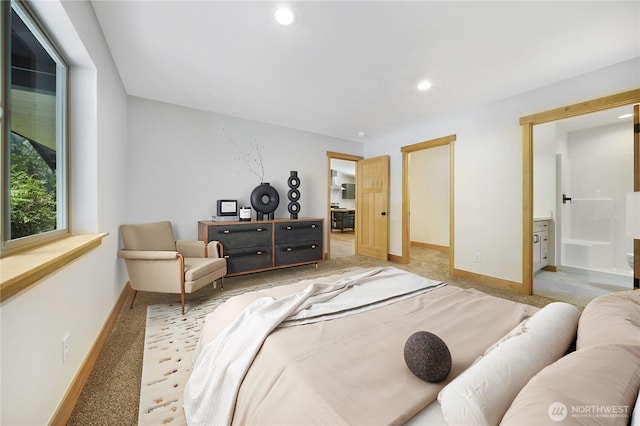 10405 Tahoma Dr, Anderson Island, WA 98303 - bedroom with light colored carpet and recessed lighting