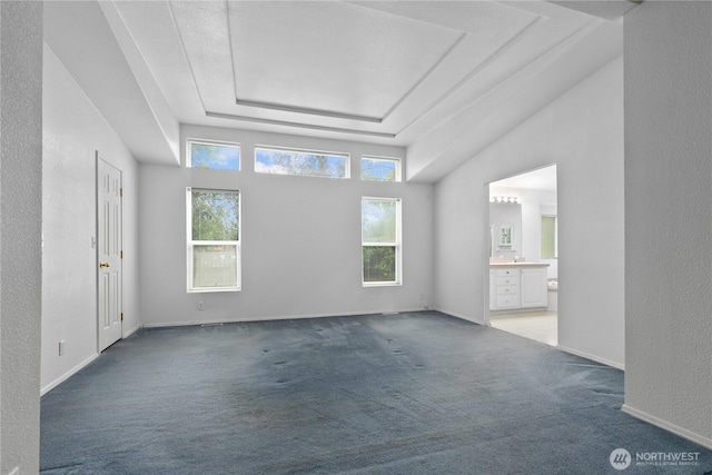 4030 Twin Creek Rd, Ferndale, WA 98248 - empty room with carpet, a tray ceiling, and a textured wall