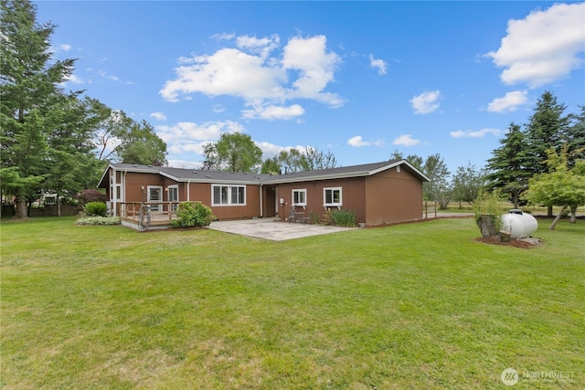 4030 Twin Creek Rd, Ferndale, WA 98248 - rear view of property featuring a patio, a wooden deck, and a yard