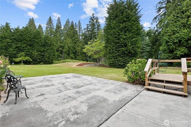 4030 Twin Creek Rd, Ferndale, WA 98248 - view of patio featuring a wooden deck