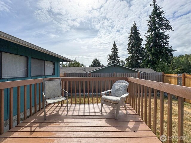 1521 W 13th St, Port Angeles, WA 98363 - deck featuring a fenced backyard