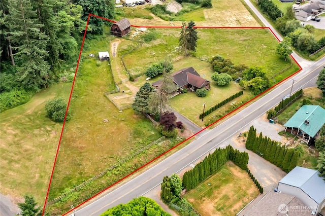 40515 228th Way SE, Enumclaw, WA 98022 - aerial view of property and surrounding area featuring property boundaries highlighted