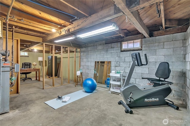 40515 228th Way SE, Enumclaw, WA 98022 - exercise area with concrete block wall