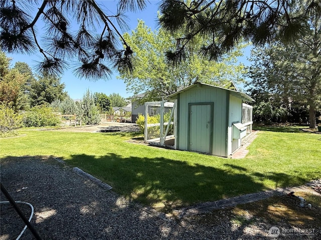 16 River Overlook St, Omak, WA 98841 - view of grassy yard with a shed
