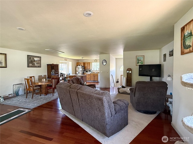 16 River Overlook St, Omak, WA 98841 - living room with dark wood finished floors
