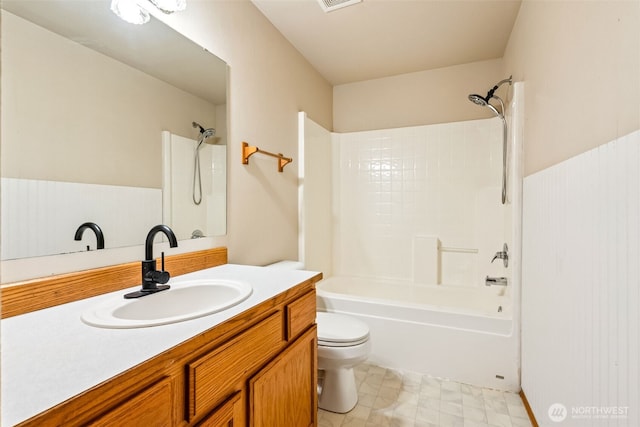 5436 180th Ave SW, Rochester, WA 98579 - full bathroom featuring vanity, bathing tub / shower combination, and tile patterned floors