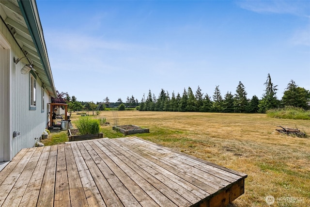 5436 180th Ave SW, Rochester, WA 98579 - deck with a yard, a view of countryside, and a vegetable garden