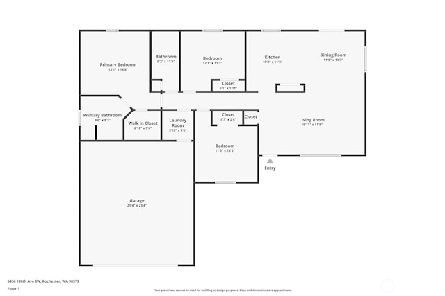 5436 180th Ave SW, Rochester, WA 98579 - view of home floor plan