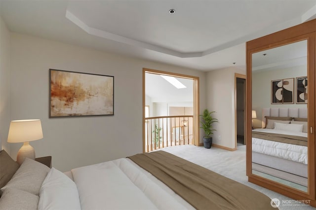 10135 NE 64th St Unit A, Kirkland, WA 98033 - bedroom featuring carpet and a raised ceiling