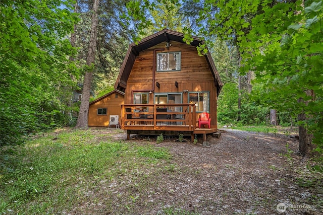 18690 Rieche Rd, Lake Wenatchee, WA 98826 - back of house featuring a deck