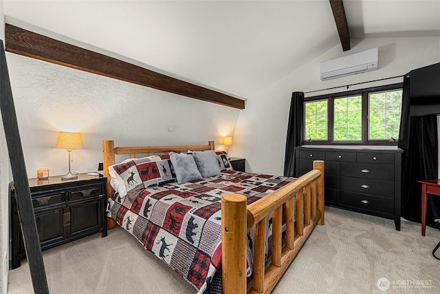 18690 Rieche Rd, Lake Wenatchee, WA 98826 - bedroom featuring light carpet and an AC wall unit