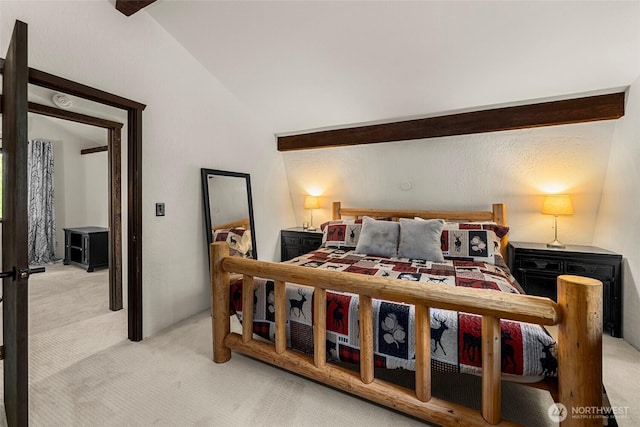 18690 Rieche Rd, Lake Wenatchee, WA 98826 - bedroom featuring carpet and lofted ceiling