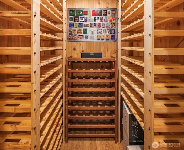 12810 NE 32nd Pl, Bellevue, WA 98005 - wine room with wooden walls and wood finished floors