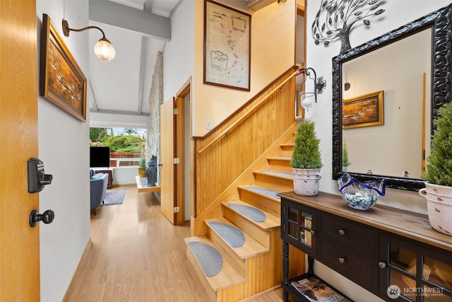 50 Hemlock Way, Sequim, WA 98382 - stairs featuring wood finished floors