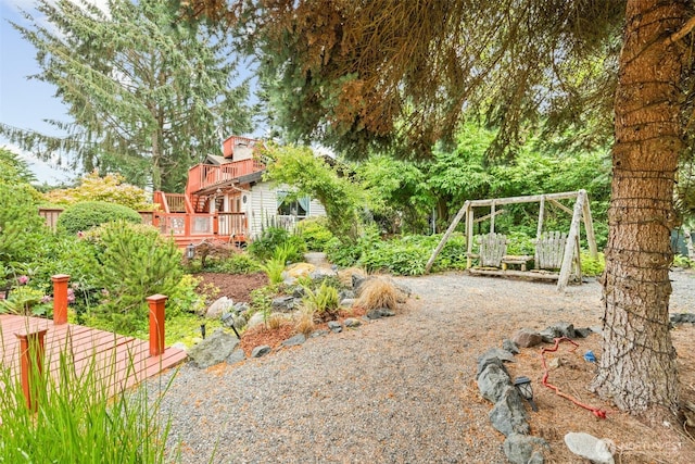 50 Hemlock Way, Sequim, WA 98382 - view of yard with a deck