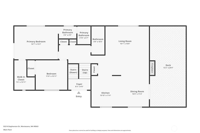 933 N Stephenson, Montesano, WA 98563 - view of property floor plan