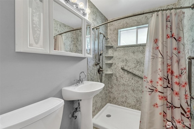 4723 50th Ave SW, Seattle, WA 98116 - full bathroom with toilet and a shower with shower curtain