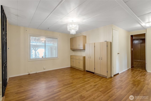 900 29th St SE Unit E-22, Auburn, WA 98002 - unfurnished dining area featuring light wood finished floors and a chandelier