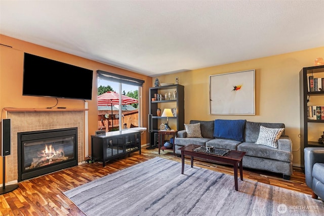 5118 NE 75th Ave, Vancouver, WA 98661 - living area with wood finished floors and a fireplace