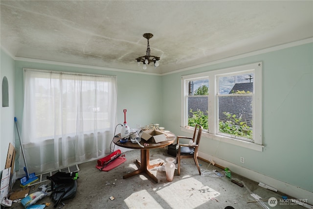 7936 E Main St, Port Orchard, WA 98366 - dining space with ornamental molding and a chandelier