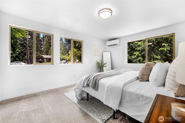 20201 45th Dr SE, Bothell, WA 98012 - bedroom featuring a wall mounted AC and carpet flooring