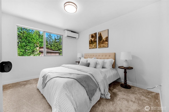 20201 45th Dr SE, Bothell, WA 98012 - carpeted bedroom with a wall mounted air conditioner and baseboards