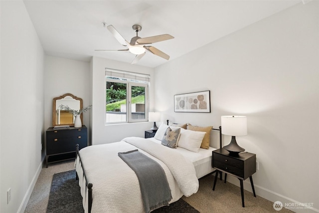 2551 Thorndyke Ave W Unit 203, Seattle, WA 98199 - bedroom featuring carpet floors and a ceiling fan