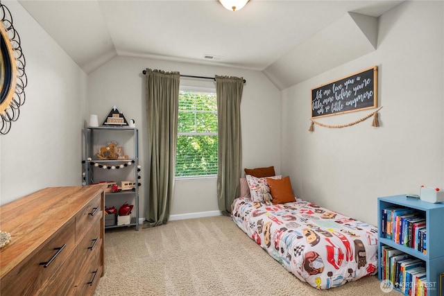 2211 56th St SE, Auburn, WA 98092 - carpeted bedroom with lofted ceiling and baseboards