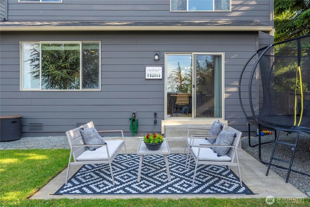 2211 56th St SE, Auburn, WA 98092 - view of patio with a trampoline