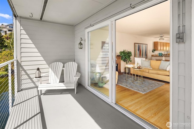 414 Lakeside Ave S Unit 13, Seattle, WA 98144 - balcony featuring ceiling fan