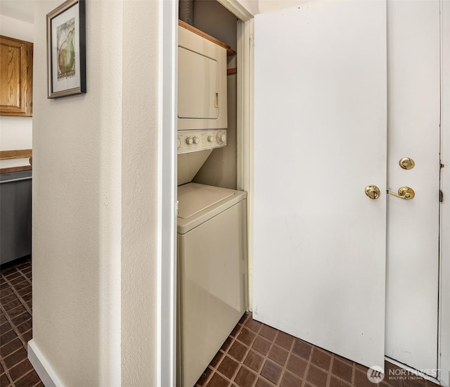 414 Lakeside Ave S Unit 13, Seattle, WA 98144 - washroom featuring stacked washer / drying machine