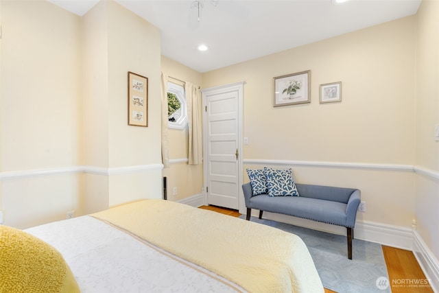 2707 4th Ave W, Seattle, WA 98119 - bedroom with wood finished floors and recessed lighting