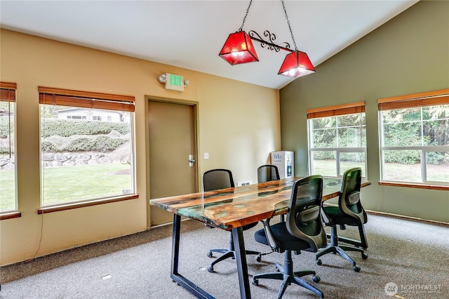 16300 NE State Highway 305 Unit 18, Poulsbo, WA 98370 - carpeted home office with healthy amount of natural light and vaulted ceiling