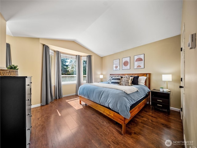 800 96th Ave NE Unit H202, Lake Stevens, WA 98258 - bedroom with vaulted ceiling and wood finished floors