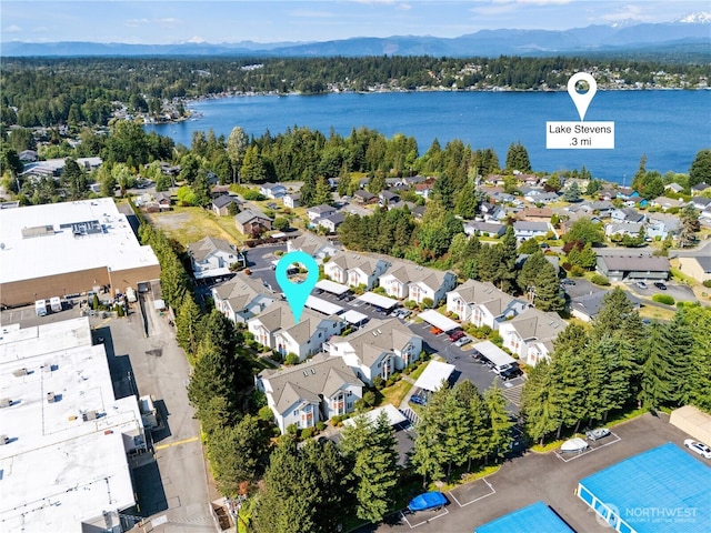 800 96th Ave NE Unit H202, Lake Stevens, WA 98258 - aerial perspective of suburban area with a water and mountain view