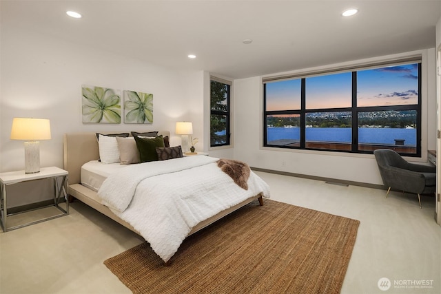 3840 E Mercer Way, Mercer Island, WA 98040 - bedroom with carpet flooring and recessed lighting