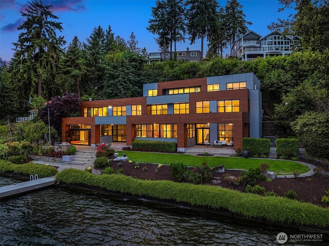 3840 E Mercer Way, Mercer Island, WA 98040 - rear view of property featuring a water view