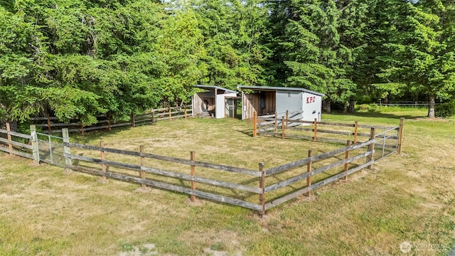 101 E Carols Pl, Belfair, WA 98528 - view of green lawn featuring an outdoor structure