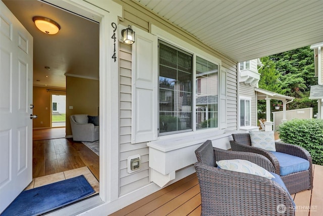 9414 Hancock Ave SE, Snoqualmie, WA 98065 - view of wooden porch