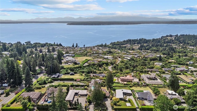 18035 8th Ave NW, Shoreline, WA 98177 - aerial perspective of suburban area with a water and mountain view
