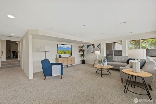 18035 8th Ave NW, Shoreline, WA 98177 - carpeted living area with recessed lighting